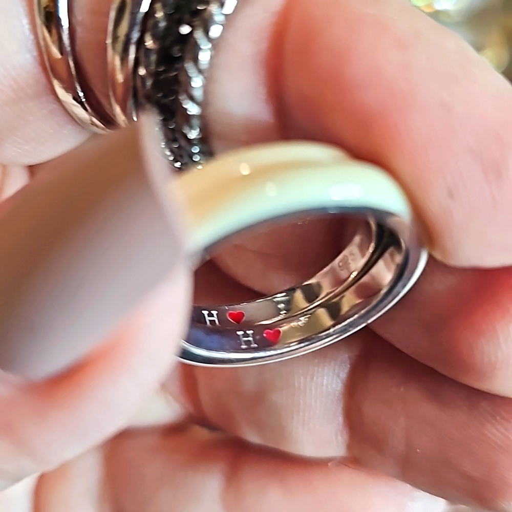 Designer Hidalgo White Two Eternity Bands View 2